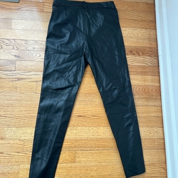 Zara Black Faux Leather Pants Size Medium - Picture 5 of 8